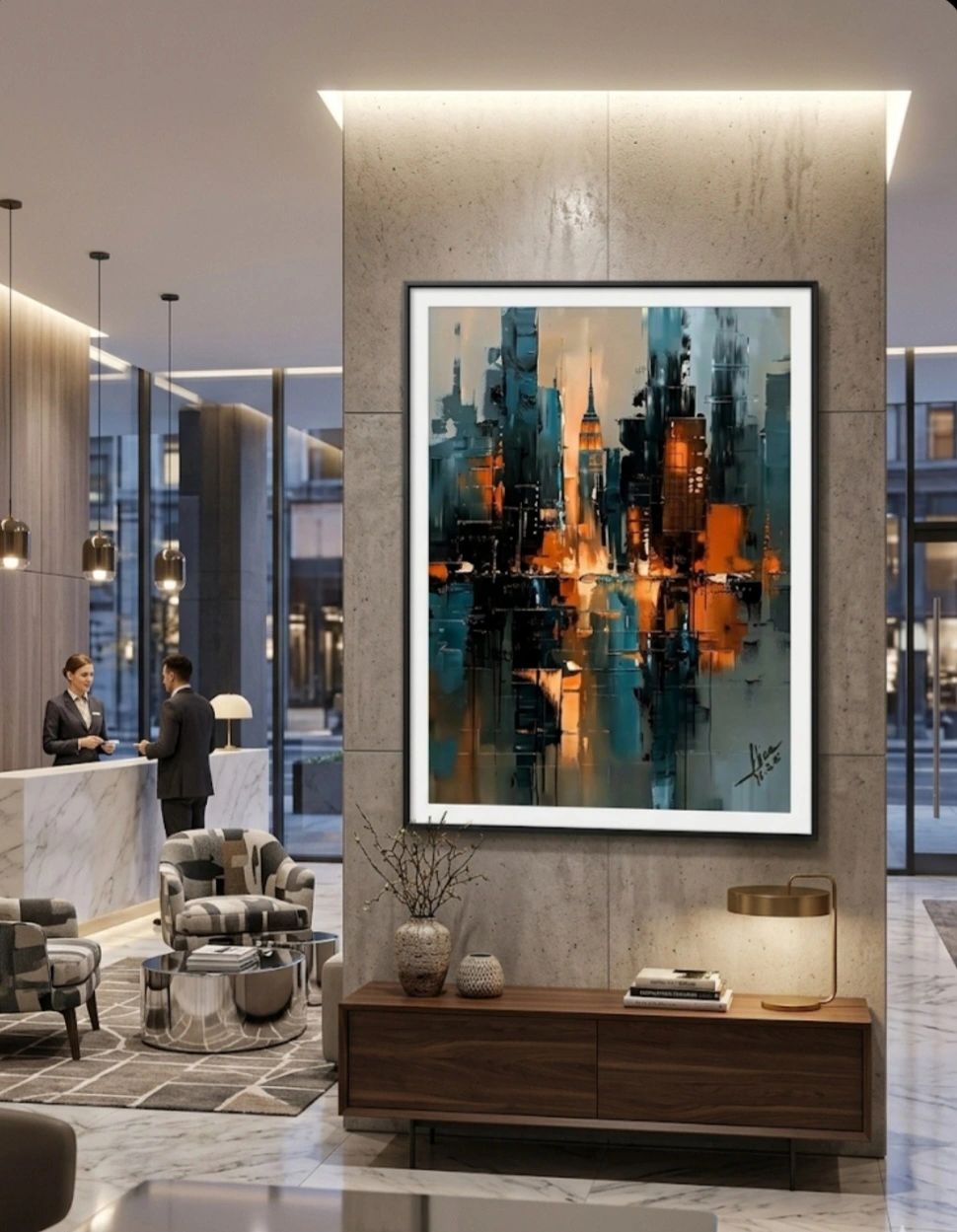 ArteDiAlina.com painting: City Blues